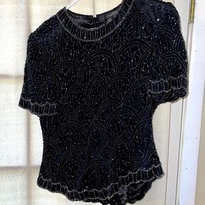 Cristall collection beaded shirt